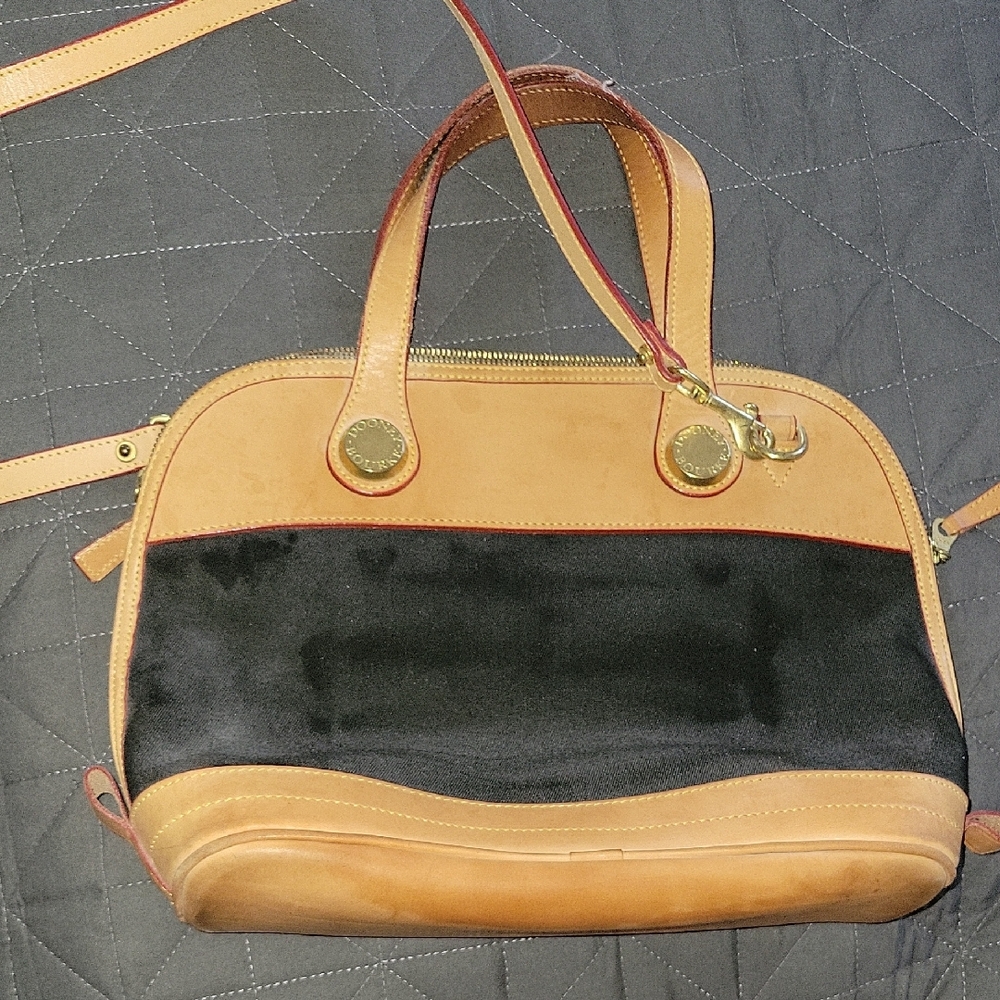 Elegant Tan and Black Women's Handbag